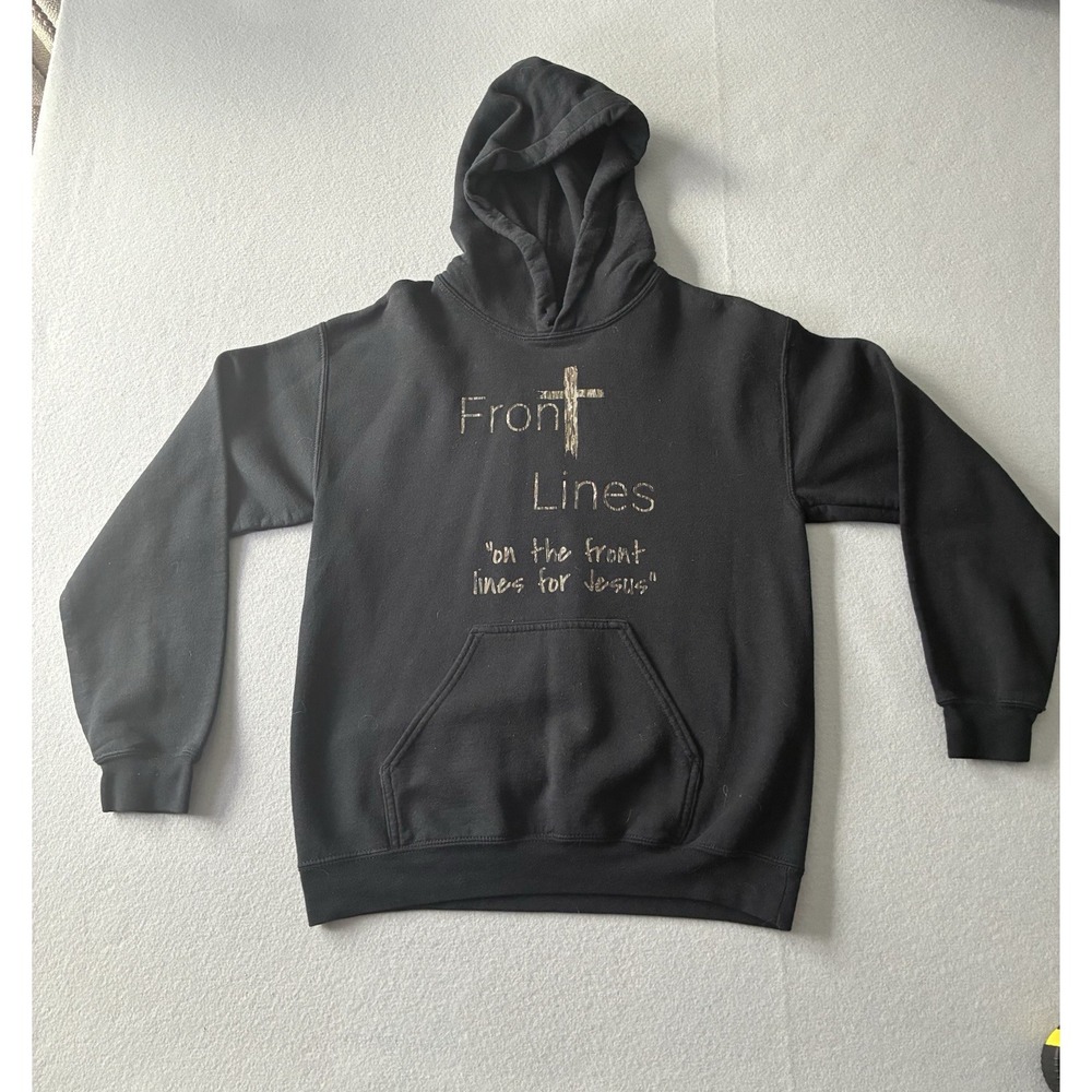 Gildan Heavy Blend Unisex Hoodie Front Lines "On The Front Lines‎ For Jesus" God
